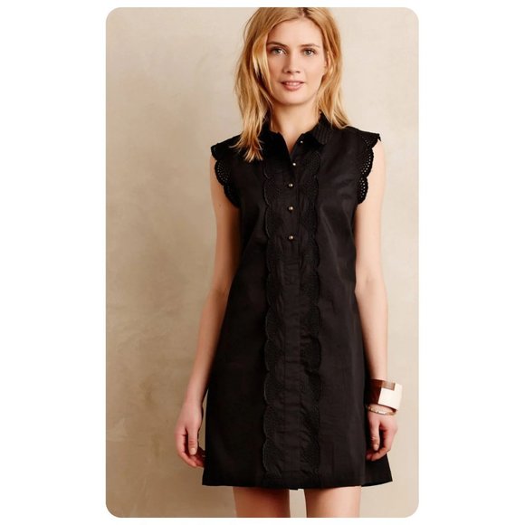 Anthropologie Dresses & Skirts - Anthropologie Dear Creatures Trinette Black Eyelet Dress sz M